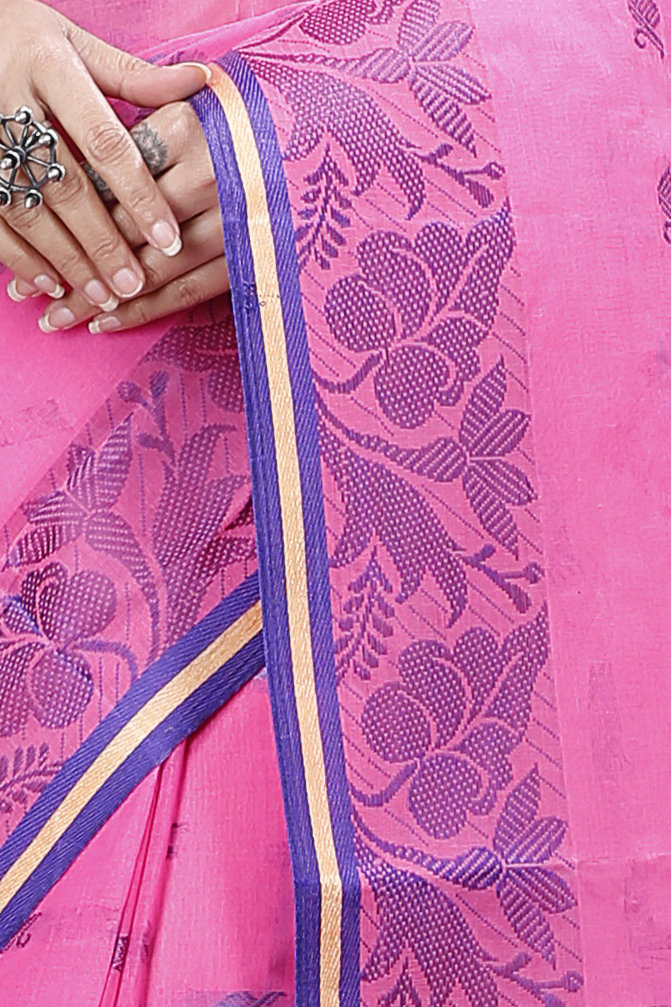 Pink Pure Cotton Rothika Tant Saree (965)